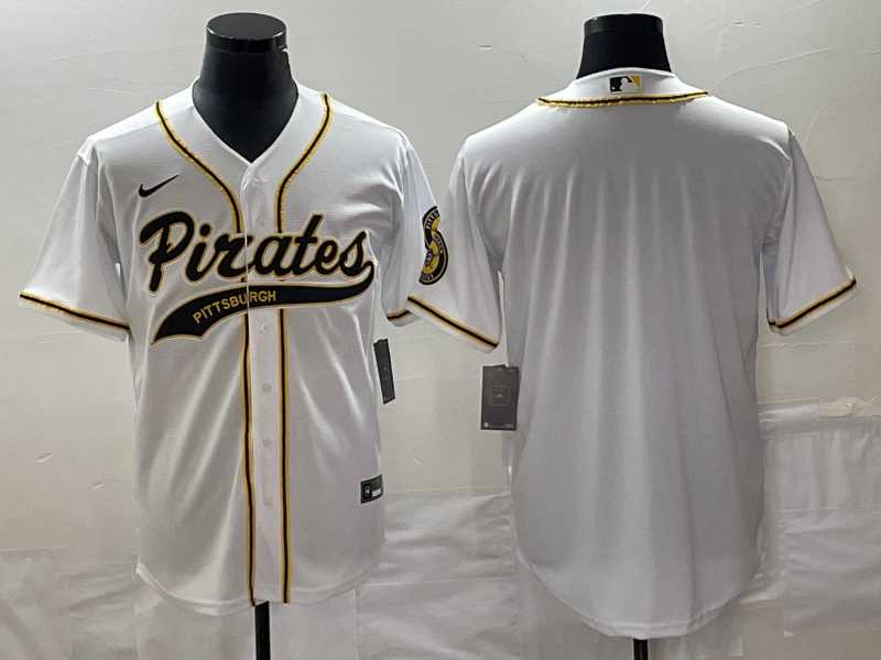 Men%27s Pittsburgh Pirates Blank White Cool Base Stitched Baseball Jersey->pittsburgh pirates->MLB Jersey